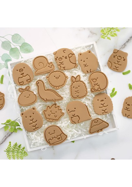 No.5 Tarzı Sevimli Karikatür Sumikko Gurashi Kurabiye Kesici Kalıp Fondan Bisküvi Damga Şeker Hamuru Pasta Süsleme Araçları (Yurt Dışından)