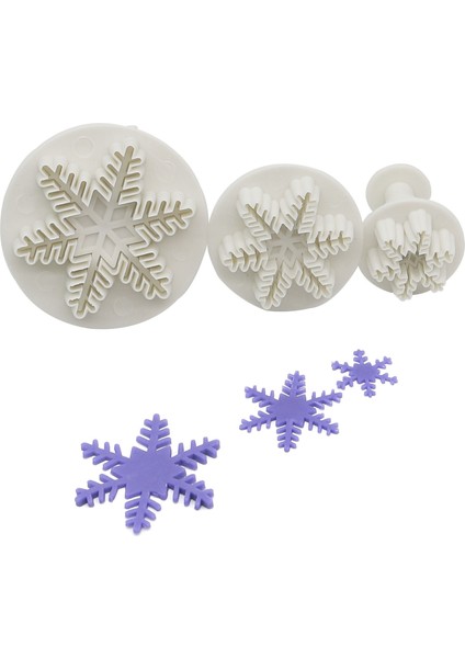 No.1 Tarzı Noel Kar Tanesi Kurabiye Kalıbı Fondan Şeker Hamuru Itici Kurabiye Kesiciler Xams Snow Cupcake Pasta Süsleme Aracı (Yurt Dışından)
