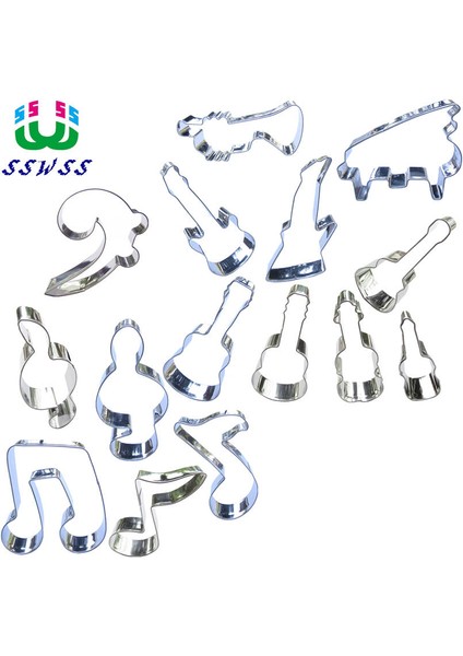 H507 Stili Yüksek ve Düşük Notalar, Müzik Hücreli Kurabiye Kalıpları, Sekiz Noktalı Ton ve Bağlama Şekli Pasta Dekorasyon Araçları, Doğrudan Satış - Türkçe E-Ticaret Başlığı (Yurt Dışından)
