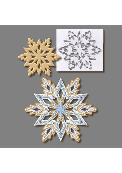 5AC301903 Stili Paslanmaz Çelik 3D Noel Kar Tanesi Kek Kurabiye Kalıbı Kalıp Dıy Fırıncılık Hamur Işleri Aracı (Yurt Dışından)