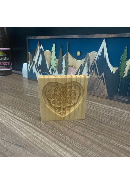D Stili Ahşap Kurabiye Kalıp Kesici Ahşap Zencefil Kurabiye Kalıpları Pres 3D Pasta Kabartma Kalıbı Gül Çiçeği Kesici Fırın Aletleri (Yurt Dışından)