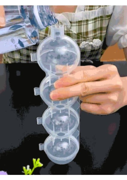 1 Adet Tarzı 4 Toplu Buz Topu Kalıbı Kutu Küp Yapıcı Kalıplar Kolay Çıkarılabilir Buz Tepsileri Solmaya Dayanıklı Buz Şeker Kek Puding Çikolata Kalıp (Yurt Dışından)