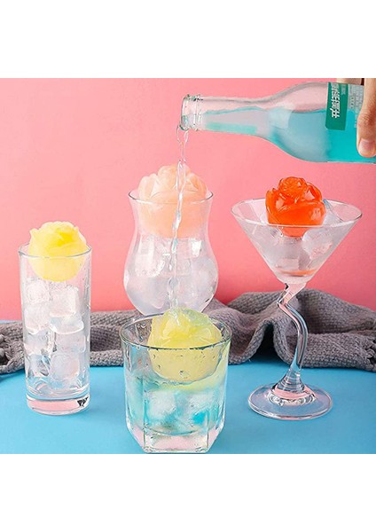 Beyaz Stil L Beden Silikon Yeniden Kullanılabilir Buz Küpleri Kalıbı Dondurma Topu Yapıcı Buz Küpleri Formu Silikon Gül Şekilli Dondurma Kalıbı Lce Kalıbı (Yurt Dışından) indirimleri