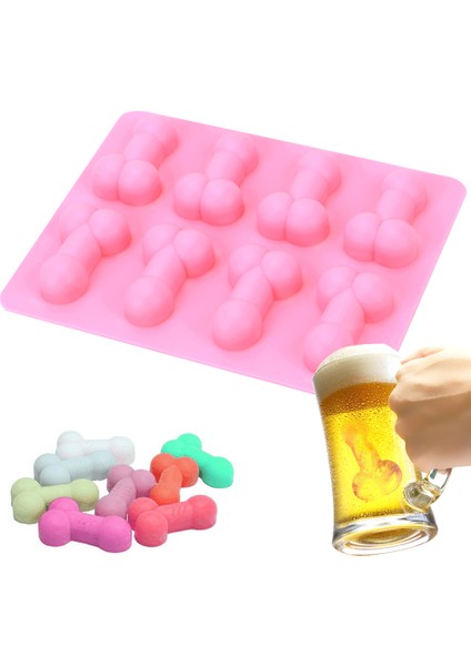 Pembe Tarzı 8 Delikli Peape Buz Küpü Tepsisi Silikon Kek Kalıbı Çikolata Kalıpları Kek Dekorasyon Araçları (Yurt Dışından)