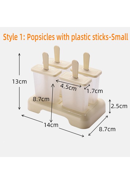Stil 1 Bej Küçük Stil Ev Yapımı Yaz Dondurması Kalıbı Dondurma Kalıbı Popsicle Kalıbı Tepsi Mutfak Kutu Seti Dıy Aksesuarları (Yurt Dışından)