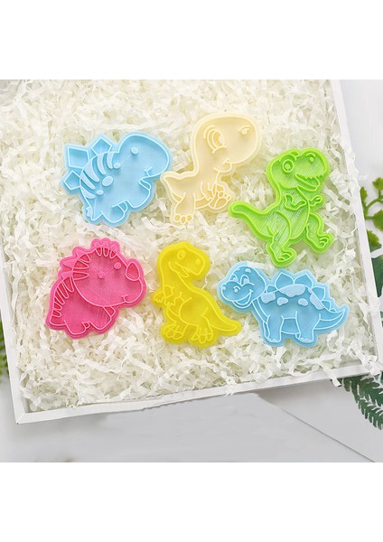 Rastgele Renk-10 Stili 10 Stil 3D Baskılı Dinozor Basılabilir Kurabiye Kesicileri Plastik 3D Karikatür Kalıp Kurabiye Bisküvi Damga Mutfak Fırın Pastane Aracı (Yurt Dışından)