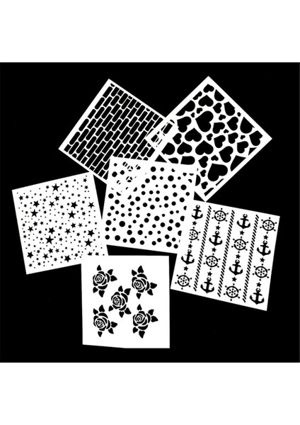 Kırmızı Stil 1 Adet Tekrar Kullanılabilir Şablon Hava Fırçası Boyama Sanatı Ev Dekorasyonu Scrapbooking Albüm El Sanatları Fotoğraf Kartı Kağıt El Sanatı Şablonu (Yurt Dışından)