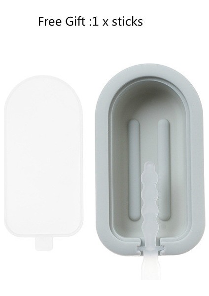 No.8 Stili Kapaklı Silikon Dondurma Kalıbı ile Kendin Yap Dondurma Kalıbı Buz Kalıbı ile Dondurma Çubukları ve Şekerleme Süsleme (Yurt Dışından)