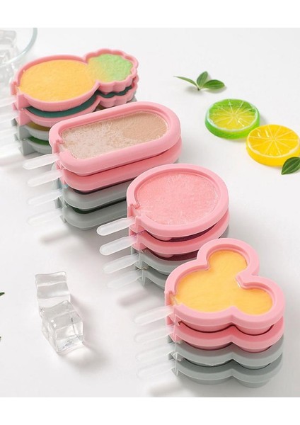 No.8 Stili Kapaklı Silikon Dondurma Kalıbı ile Kendin Yap Dondurma Kalıbı Buz Kalıbı ile Dondurma Çubukları ve Şekerleme Süsleme (Yurt Dışından) fiyatları