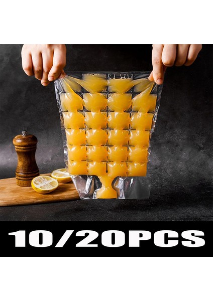 20 Adet Tarzı 30X19CM Tek Kullanımlık Kendinden Kapanan Buz Topu Kalıbı Mutfak Buz Poşetleri Küp Kalıbı Dondurucu Yapıcı Buz Yapım Poşetleri Buz Kalıpları Dondurma Araçları (Yurt Dışından)