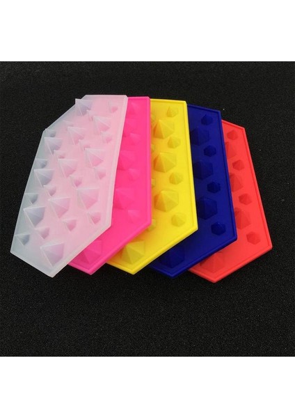 B Tarzı 3D Elmas Taşlı Soğuk Buz Küpü Çikolata Sabun Tepsi Kalıbı Silikon Kalıp Küp Kalıplar Fodant Buz R7B1 (Yurt Dışından)