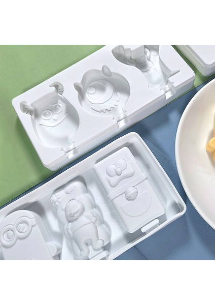F Stili Hayvan Desenli Beyaz Dondurma Silikon Kalıp - Ev Yapımı Dondurma, Çikolata ve Popsicle Top Kalıbı - Rastgele Renk (Yurt Dışından) fırsatları