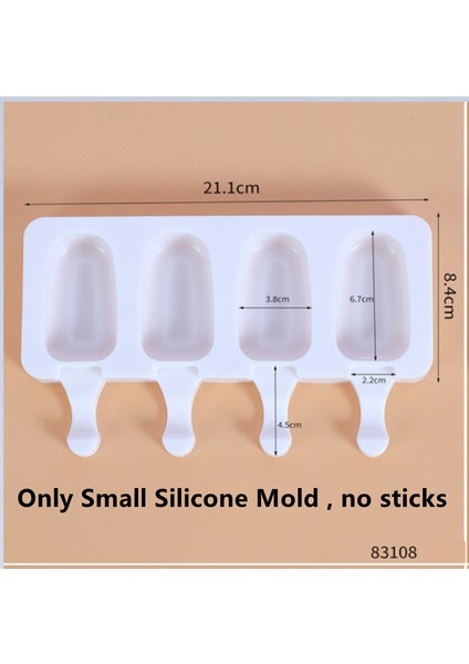 Küçük Sopa Tarzı Delikli Silikon Dondurma Kalıbı Ev Yapımı Buz Küpü Tepsi Popsiçe Fıçısı Tatlı Meyve Suyu Dondurma Kalıbı ile Popsiçe Çubuğu (Yurt Dışından)