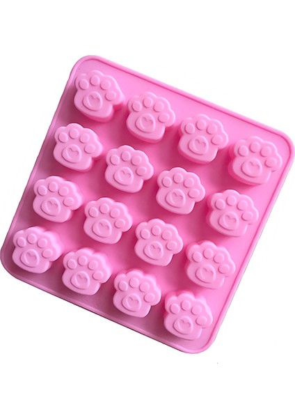 Yeni Buz Kalıbı 16 Delik Sevimli Evcil Kedi Köpek Patileri Silikon Kalıp Kurabiye Çikolata Sabun Kalıbı Kendin Yap Pasta Süsleme Araçları (Yurt Dışından)
