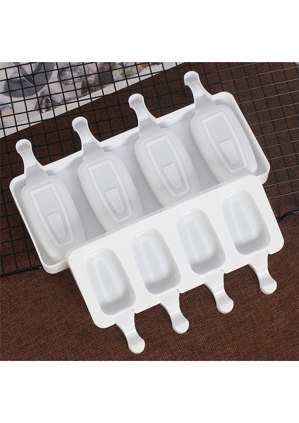 8 Hücre Stili Silikon Dondurma Kalıbı Buz Küpü Tepsisi Popsicle Varil Diy Kalıp Tatlı Dondurma Kalıbı Popsicle Çubuğu ile (Yurt Dışından) indirimleri
