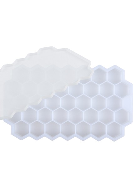 Whitewithlid Stili Balpeteği Silikon Buz Küpü Kalıbı Yeniden Kullanılabilir Silikon Buz Küpü Kalıbı Bpa Içermez Kapakları Çıkarılabilir Buz Makinesi (Yurt Dışından)