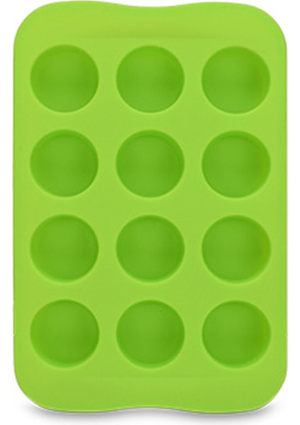 Yuvarlak Yeşil Stil Kek Kalıbı Yıldız Kare Jöle Kalıbı Mutfak Aksesuarları 12 Izgara Yuvarlak Çikolata Kalıbı Buz Küpü Kalp Yaratıcı Silikon 1 Adet (Yurt Dışından)