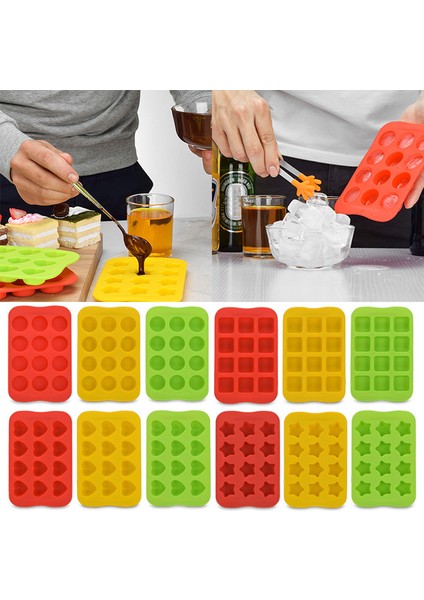 Yuvarlak Yeşil Stil Kek Kalıbı Yıldız Kare Jöle Kalıbı Mutfak Aksesuarları 12 Izgara Yuvarlak Çikolata Kalıbı Buz Küpü Kalp Yaratıcı Silikon 1 Adet (Yurt Dışından) fiyatları