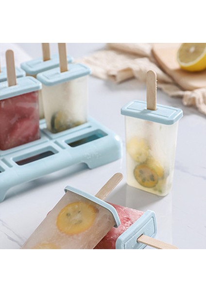 6 Hücreli Yeşil Stil 9 Hücreli Dondurma Kalıbı Yeniden Kullanılabilir Buz Kalıbı Çikolata Tepsisi Dondurma Kendin Yap Kalıbı Tatlı Dondurma Kalıpları Popsicle Çubuğu Ile (Yurt Dışından)