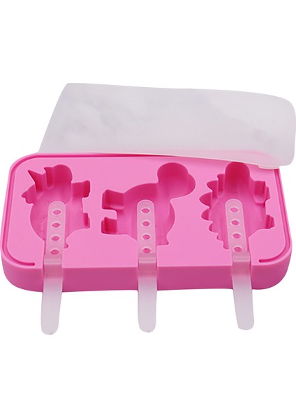 Bir Stil 4 Adet Popsicle Dondurma Kalıbı Silikon Dondurma Kalıbı Kendin Yap Ev Yapımı Dondurma Kalıbı Dondurucu Meyve Suyu Dondurma Kalıbı Dinozor Ayı (Yurt Dışından)