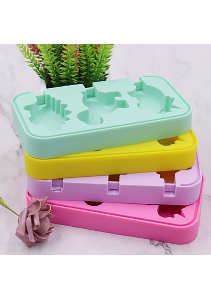Bir Stil 4 Adet Popsicle Dondurma Kalıbı Silikon Dondurma Kalıbı Kendin Yap Ev Yapımı Dondurma Kalıbı Dondurucu Meyve Suyu Dondurma Kalıbı Dinozor Ayı (Yurt Dışından)