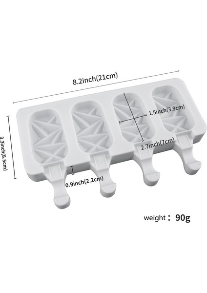 Stil-Küçük Bir Stil 3D Kendin Yap Silikon Dondurma Kalıbı El Yapımı Ekolojik Popsicle Kalıbı Mousse Tatlı Dondurucu Sıkma Meyve Suyu Buz Küpü Tepsisi Varil Yapıcı Kalıp (Yurt Dışından)