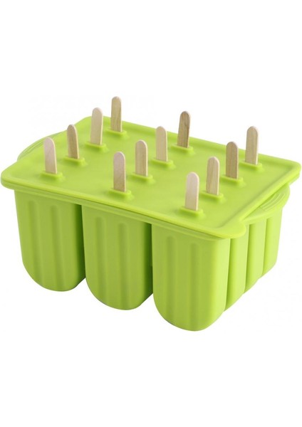 Mavi Stil 12 Izgara Gıda Sınıfı Silikon Dondurma Kalıbı Yapma Aracı ile Kapak Dıy Dondurma Makinesi Kalıbı Yaz Ev Mutfak Aksesuarları (Yurt Dışından) indirimleri