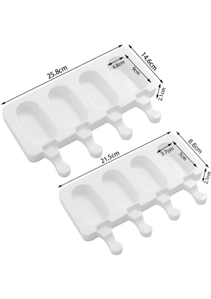 Paket Çanta 8X19CM Tarzı 1 Adet Ev Yapımı Gıda Sınıfı Silikon Dondurma Kalıbı Buzlu Çubuklarla Dondurma Çubuğu Kalıpları Yapıcıları (Yurt Dışından)