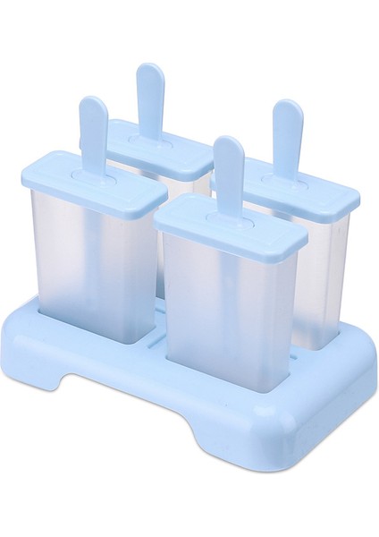 Mavi Stil Büyük Hücreler Geliş Geliş Buzlu Dondurma Dondurma Kalıbı Seti, Yeniden Kullanılabilir Dondurma Kalıbı ile Çubuk ve Kapak Yaratıcı Mutfak Aracı (Yurt Dışından)