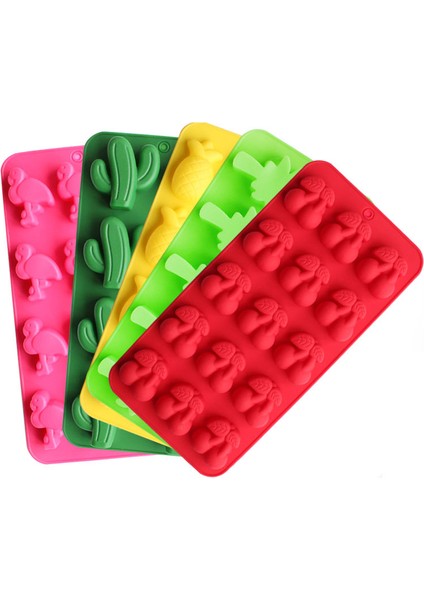 No.2 Tarzı Alevli Flamingo Ananas Kaktüs Desenli Silikon Kalıp Buz Küpü Kalıbı Meyve Çikolata Kalıbı Şekerleme Barı Mutfak Aracı (Yurt Dışından) fırsatları