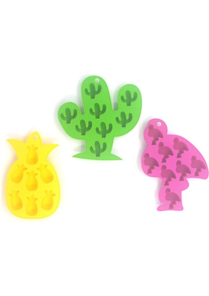 No.2 Tarzı Alevli Flamingo Ananas Kaktüs Desenli Silikon Kalıp Buz Küpü Kalıbı Meyve Çikolata Kalıbı Şekerleme Barı Mutfak Aracı (Yurt Dışından) indirimleri