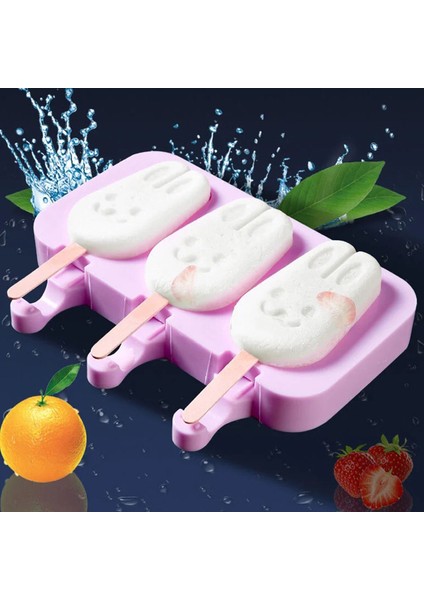 No.3 Tarzı Silikon Dondurma Kalıbı Yeniden Kullanılabilir Popsicle Kalıpları Kendi Yapımı Sevimli Karikatür Dondurma Popsicle Buzlu Şekerleme Kalıbı-Ürün (Yurt Dışından)
