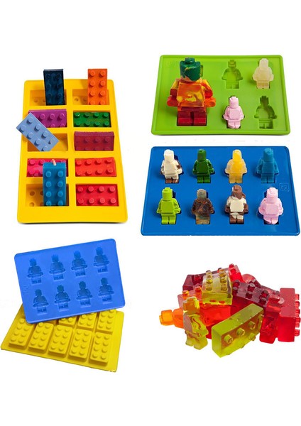 Yeşil Stil Çeşitli Yapı Blokları Buz Tepsisi Küp Silikon Kalıp Çikolata Kek Jöle Yapımı Için Mutfak Malzemeleri Pişirme Aksesuarları (Yurt Dışından) modelleri