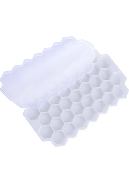 Kapak Stili ile Beyaz Meijuner Silikon Petek Buz Küpü Tepsileri Çıkarılabilir Kapaklı Sağlıklı Buz Küpü Kalıbı (Yurt Dışından)