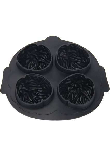 Siyah Stil Yaratıcı Beyin Modelleme Dondurma Kalıbı Kesici Dört Delikli Kurabiye Çikolata Sabun Pişirme Silikon Kalıp Mutfak Aracı (Yurt Dışından)