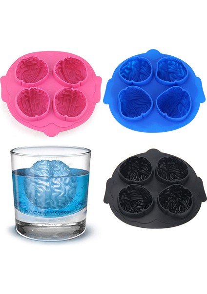 Siyah Stil Yaratıcı Beyin Modelleme Dondurma Kalıbı Kesici Dört Delikli Kurabiye Çikolata Sabun Pişirme Silikon Kalıp Mutfak Aracı (Yurt Dışından) modelleri