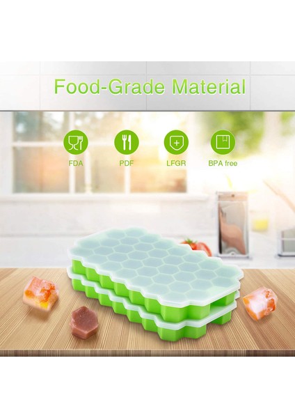 Pembe Kapak Stili Xl Beden Yeniden Kullanılabilir, Çıkarılabilir Silika Jel Buz Blok Kalıbıyla Küçük Kare Buz Blok Yapımı Dıy Buz Kalıbı Tray - (Yurt Dışından) indirimleri