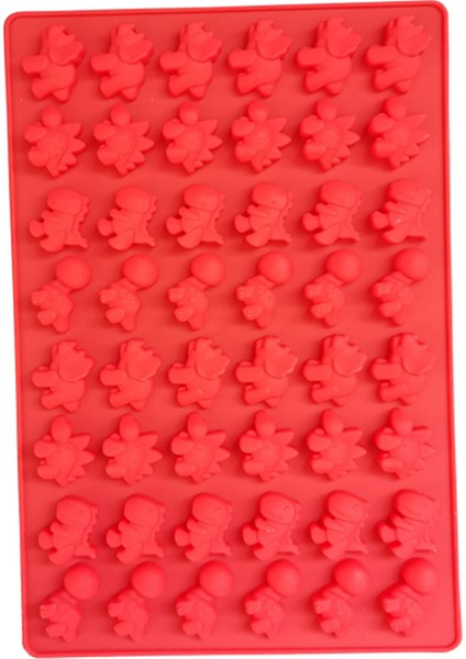 Kırmızı Stil Sevimli Küçük Dinozor Silikon Kalıpları Çikolata Kalıbı Buz Tepsi Kalıbı Yumuşak Şeker Kalıbı Damlatıcı ile XHC88 (Yurt Dışından)