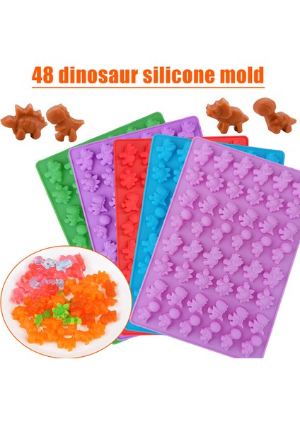 Kırmızı Stil Sevimli Küçük Dinozor Silikon Kalıpları Çikolata Kalıbı Buz Tepsi Kalıbı Yumuşak Şeker Kalıbı Damlatıcı ile XHC88 (Yurt Dışından) fiyatları