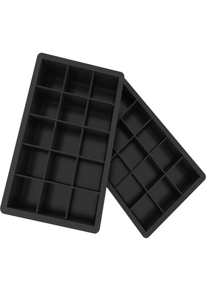 Siyah Stil 15 Grid Buz Küpü Kalıbı Ev Barı Pub Şarap Buz Blokları Yapıcı Silikon Yapışmaz Kalıp Tepsi Kendi Yaratıcı Buz Küpü Kalıbı Kare Şekil (Yurt Dışından) modelleri