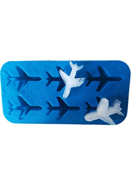 Mavi Stil Mavi 3D Jet Uçağı Silikon Fondan Çikolata Kalıbı Buz Küpü Kalıpları Için Pasta Dekorasyon Araçları (Yurt Dışından)