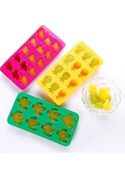 Yeşil Bir Stil Gıda Sınıfı Silikon Buz Kutusu Kapaklı Yaz Buz Küpü Kalıbı Kendin Yap Esnek Dondurma Kalıbı Mutfak Araçları (Yurt Dışından) modelleri
