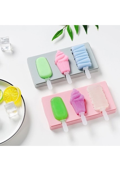 No.7 Tarzı Kapaklı Karikatür Dondurma Kalıbı Silikon Popsicle Yapıcı Kalıplar Silikon Buz Küpü Tepsisi (Yurt Dışından) indirimleri
