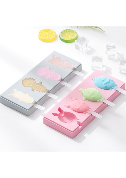 Pembe Tarzı Seviyorum Kapaklı Silikon Hayvan Şekilli Dondurma Kalıbı - Buz Kalıpları ve Şekerleme Araçları Için Popsicle Kalıbı (Yurt Dışından) fiyatları