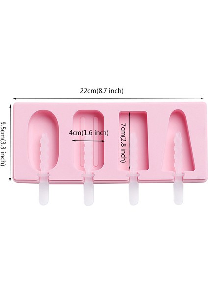 Pembe Tarzı Seviyorum Kapaklı Silikon Hayvan Şekilli Dondurma Kalıbı - Buz Kalıpları ve Şekerleme Araçları Için Popsicle Kalıbı (Yurt Dışından) modelleri