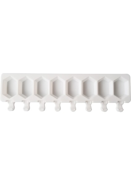 A-Beyaz Tarzı Silikon Dondurma Kalıbı Kendin Yap Popsicle Kalıpları Dondurucu 8 Hücreli Değerli Taş Buz Küpü Tepsisi Popsicle Varil Yapıcıları Fırın Araçları (Yurt Dışından)