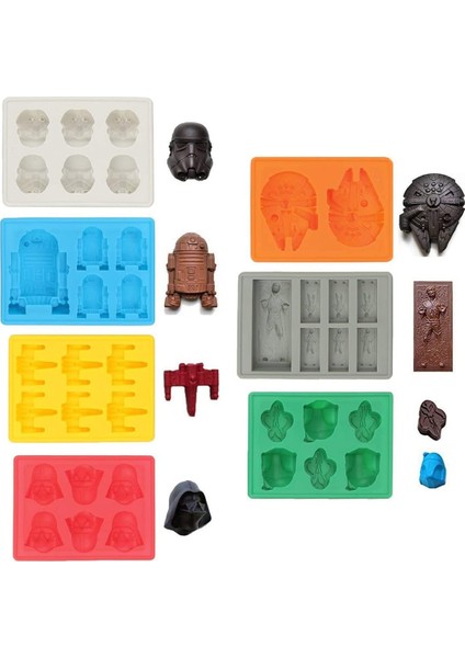 No.2 Tarzı Silikon Dondurma Kalıpları Karakter Şekilleri Çikolata, Buz Küpleri, Jöle, Tatlılar, Tatlılar, Fırınlama Sabun Mum Yapımı Için Ideal (Yurt Dışından) indirimleri