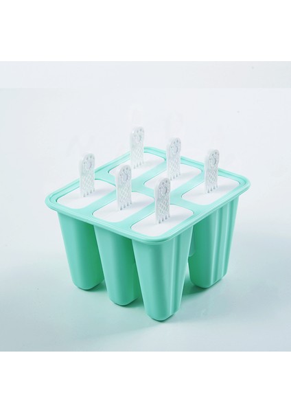 Green6 Stili Gıda Güvenli Silikon Dondurma Kalıpları 4 Hücreli Dondurulmuş Buz Kalıpları Popsicle Yapıcı Kendi Yapımı Dondurucu Şeker Kalıbı Ücretsiz Çubuklarla (Yurt Dışından)