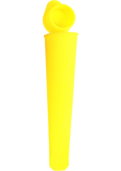 Sarı Stil Renkli Silikon Pop Buz Kalıbı Muz Popsicles Kalıpları Kapaklı Kendin Yap Dondurma Jöle Lolipop - Dondurma Makinesi Için (Yurt Dışından)