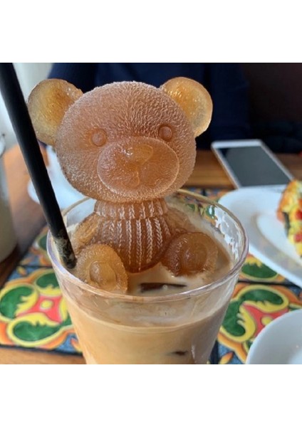 B Tarzı Ayı Silikon Sevimli Hayvan Buz Küpü Kalıbı 3D Ayıcı Buz Kalıbı Yaratıcı Cof Süt Çayı Buz Küpü Kalıbı (Yurt Dışından) fiyatları